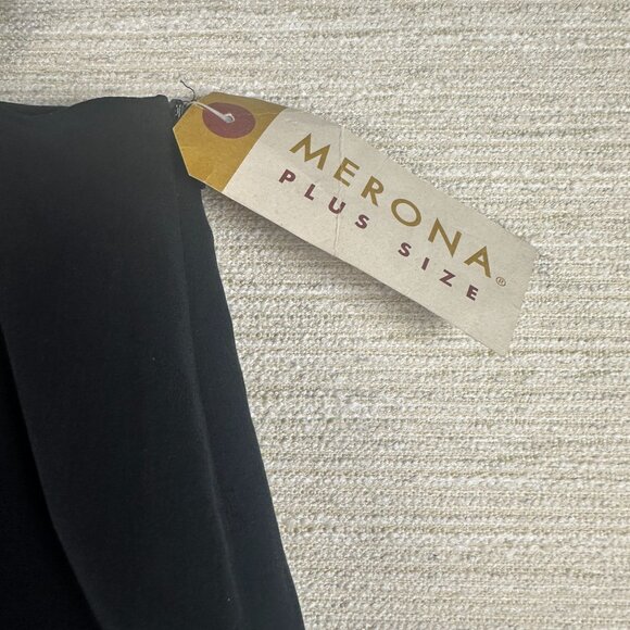 Merona Plus Sz 20W Black knee length pencil Basic Simple Career Work Minimalist - Picture 2 of 10